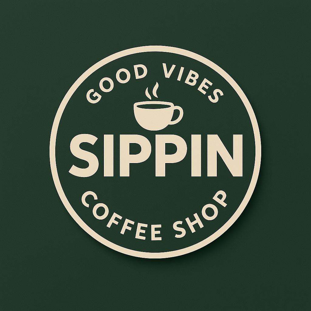 Sippin Coffee Shop Logo